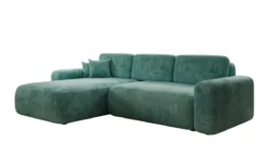 Designer Ecksofa Lola mit Schlaf- und Klappfunktion in Cord