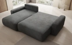 Designer Ecksofa Lola mit Schlaf- und Klappfunktion in Cord