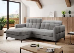 Designer Ecksofa Loria mit Schlaf- und Klappfunktion