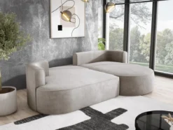 Designer Ecksofa Lucca in Bouclé