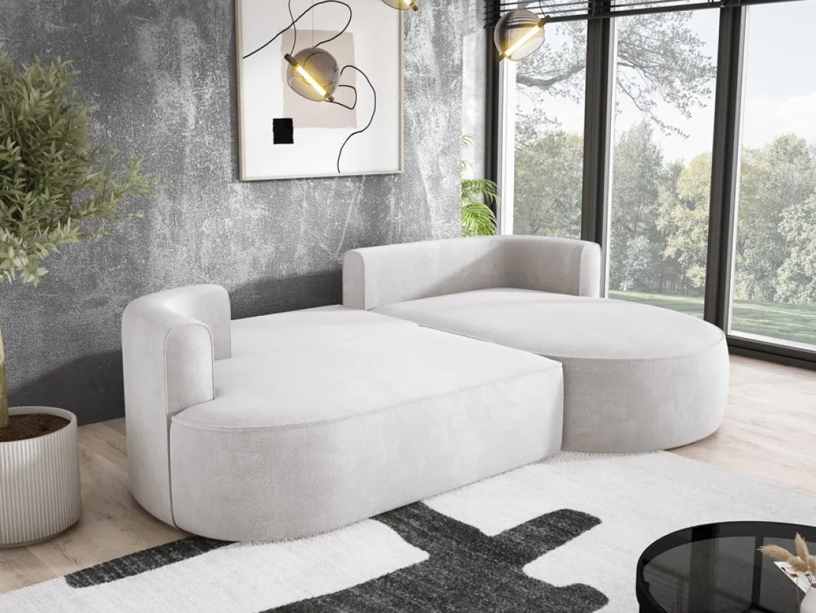 Designer Ecksofa Lucca in Bouclé