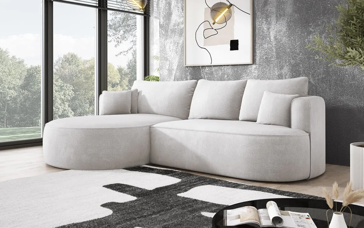 Designer Ecksofa Lucca in Bouclé