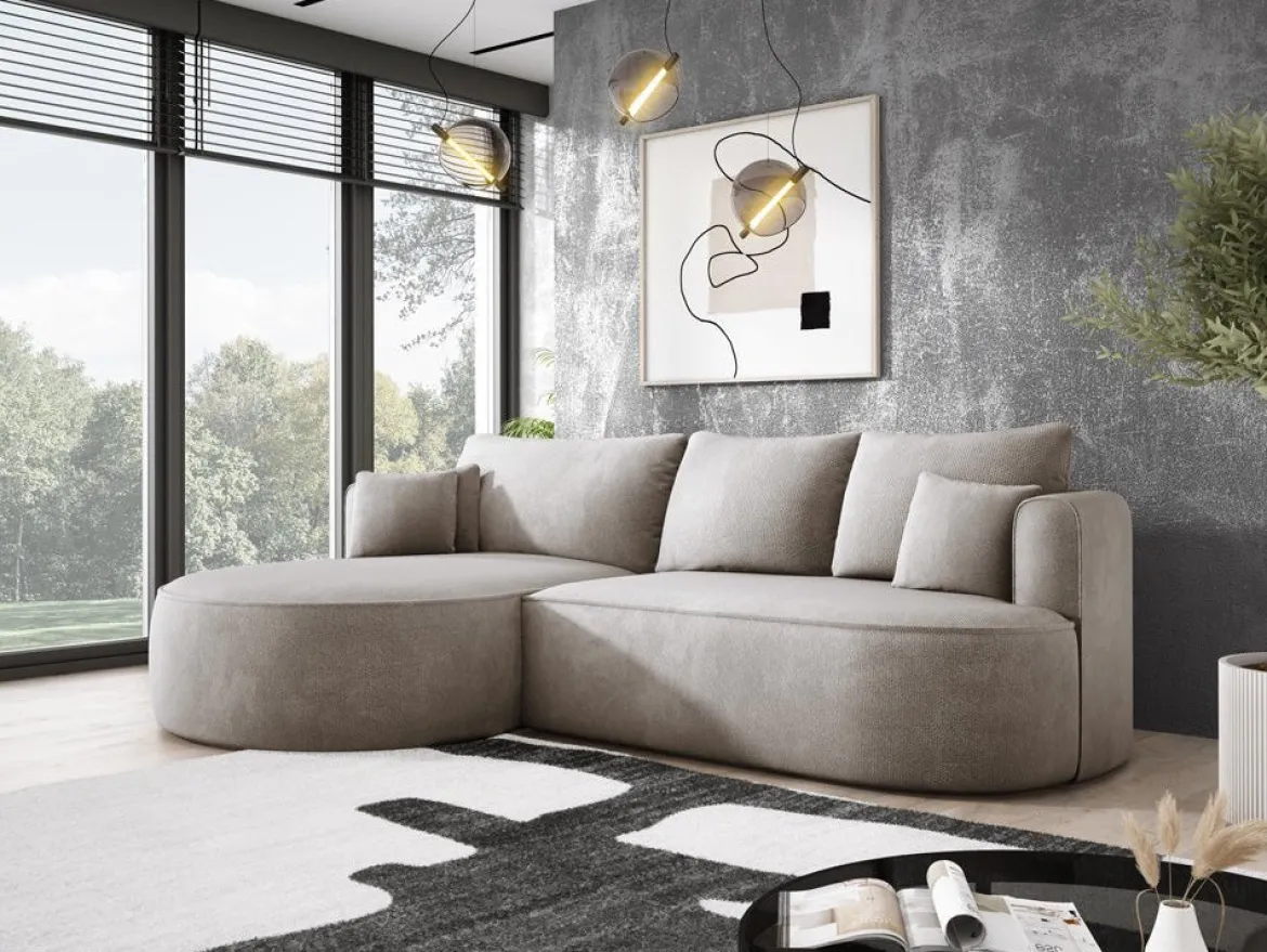 Designer Ecksofa Lucca in Bouclé