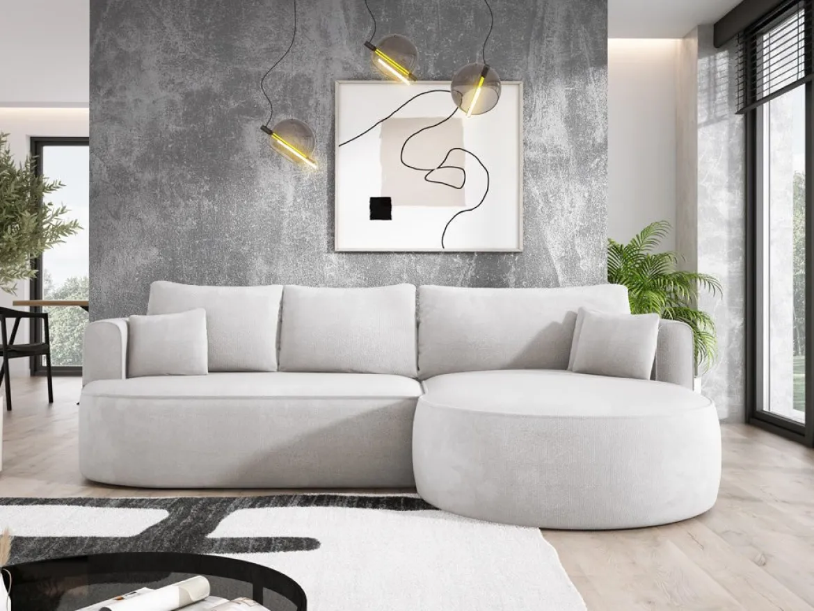 Designer Ecksofa Lucca in Bouclé