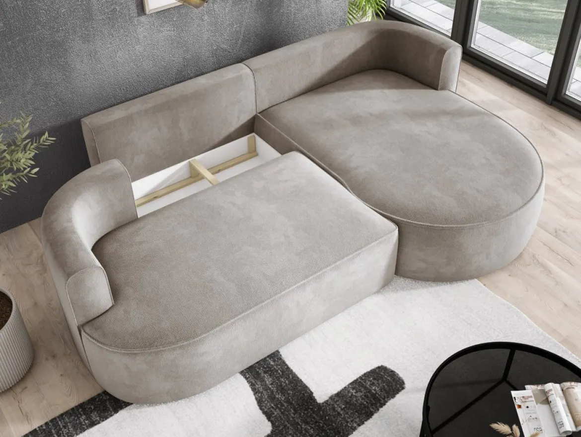 Designer Ecksofa Lucca in Bouclé