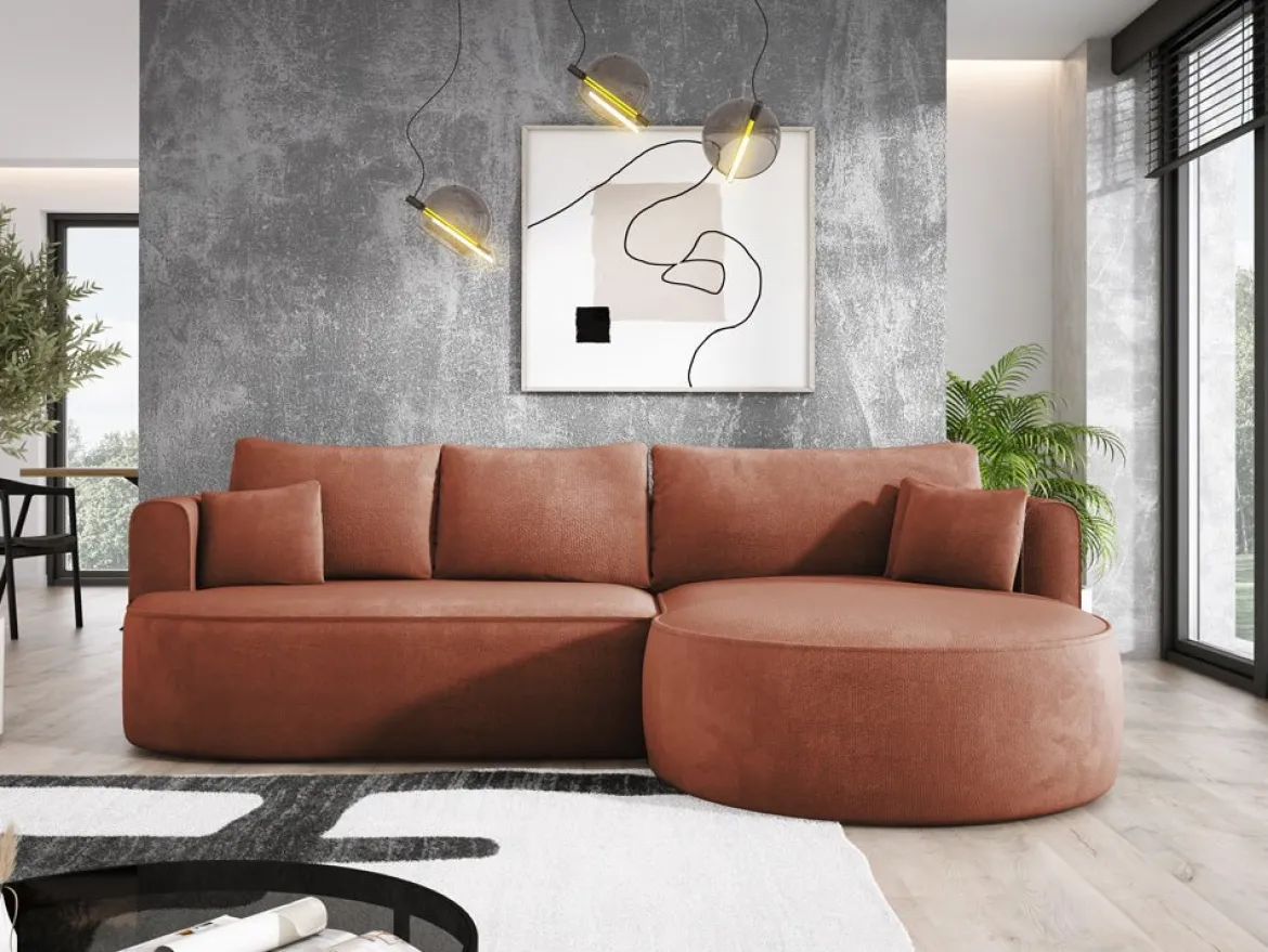 Designer Ecksofa Lucca in Bouclé