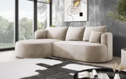 Designer Ecksofa Lucca in Samt
