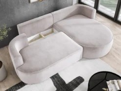 Designer Ecksofa Lucca in Samt