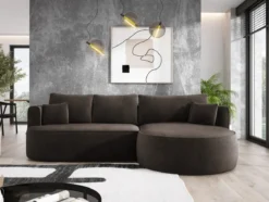 Designer Ecksofa Lucca in Samt