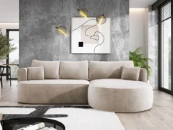 Designer Ecksofa Lucca in Samt