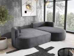 Designer Ecksofa Lucca in Samt