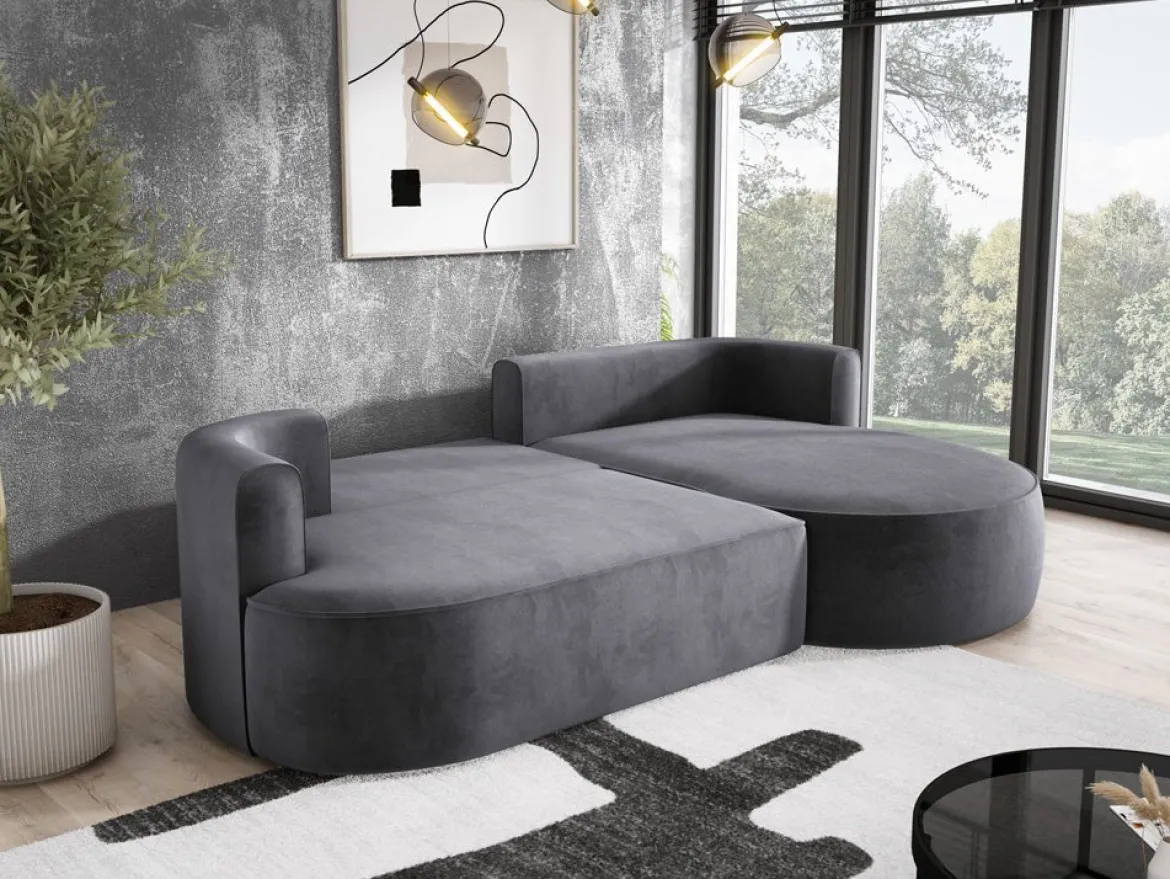 Designer Ecksofa Lucca in Samt