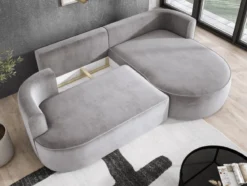 Designer Ecksofa Lucca in Samt