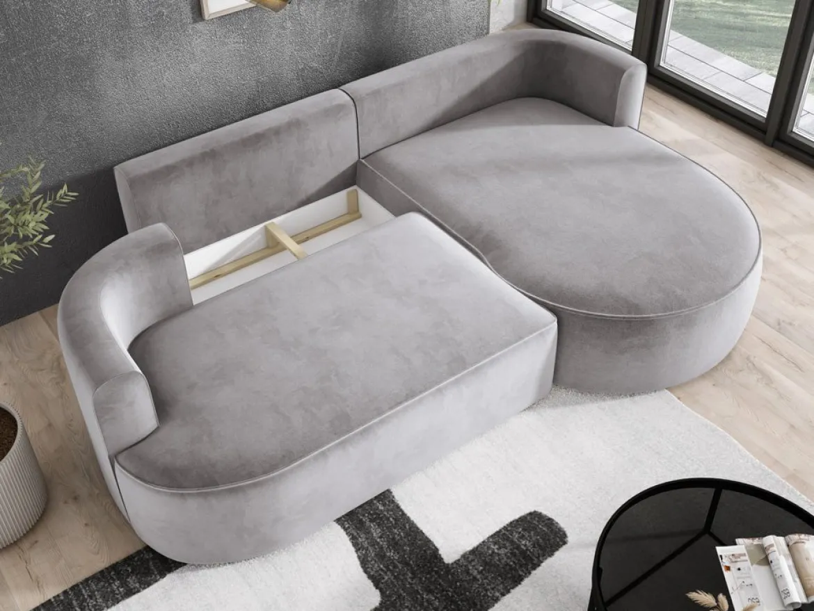 Designer Ecksofa Lucca in Samt