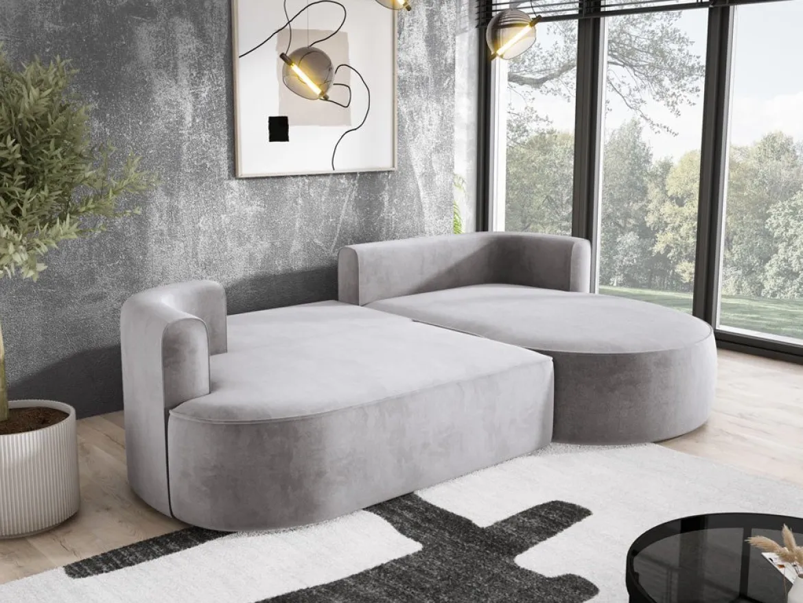 Designer Ecksofa Lucca in Samt