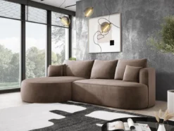 Designer Ecksofa Lucca in Samt