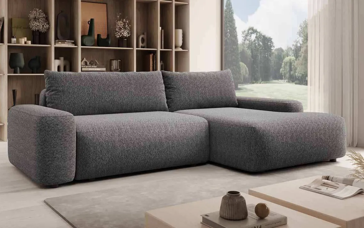 Designer Ecksofa Luma mit Stauraum und Schlaffunktion