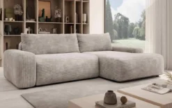 Designer Ecksofa Luma mit Stauraum und Schlaffunktion