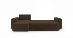 Designer Ecksofa Lunaro Mini mit Schlaf- und Klappfunktion in Cord
