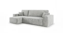 Designer Ecksofa Lunaro Mini mit Schlaf- und Klappfunktion in Cord