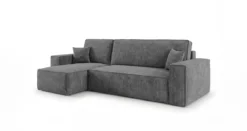 Designer Ecksofa Lunaro Mini mit Schlaf- und Klappfunktion in Cord