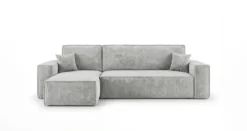 Designer Ecksofa Lunaro Mini mit Schlaf- und Klappfunktion in Cord