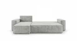 Designer Ecksofa Lunaro Mini mit Schlaf- und Klappfunktion in Cord
