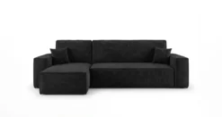 Designer Ecksofa Lunaro Mini mit Schlaf- und Klappfunktion in Cord