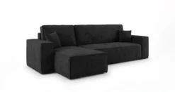Designer Ecksofa Lunaro Mini mit Schlaf- und Klappfunktion in Cord