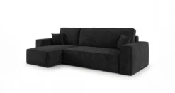 Designer Ecksofa Lunaro Mini mit Schlaf- und Klappfunktion in Cord