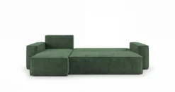 Designer Ecksofa Lunaro Mini mit Schlaf- und Klappfunktion in Cord