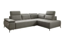 Designer Ecksofa Lyra mit elektrischer Schlaffunktion in Echtleder