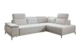Designer Ecksofa Lyra mit elektrischer Schlaffunktion in Echtleder