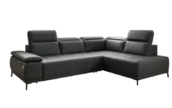 Designer Ecksofa Lyra mit elektrischer Schlaffunktion in Echtleder