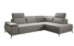 Designer Ecksofa Lyra mit elektrischer Schlaffunktion in Echtleder