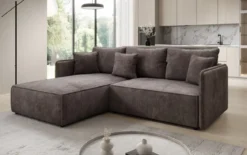 Designer Ecksofa Marlen mit Schlaf- und Klappfunktion in Cord