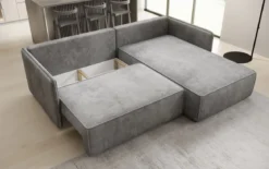 Designer Ecksofa Marlen mit Schlaf- und Klappfunktion in Cord