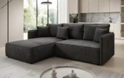 Designer Ecksofa Marlen mit Schlaf- und Klappfunktion in Cord