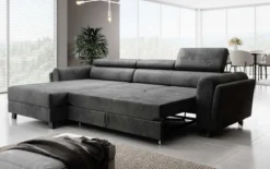 Designer Ecksofa Massimo mit Schlaf- und Klappfunktion
