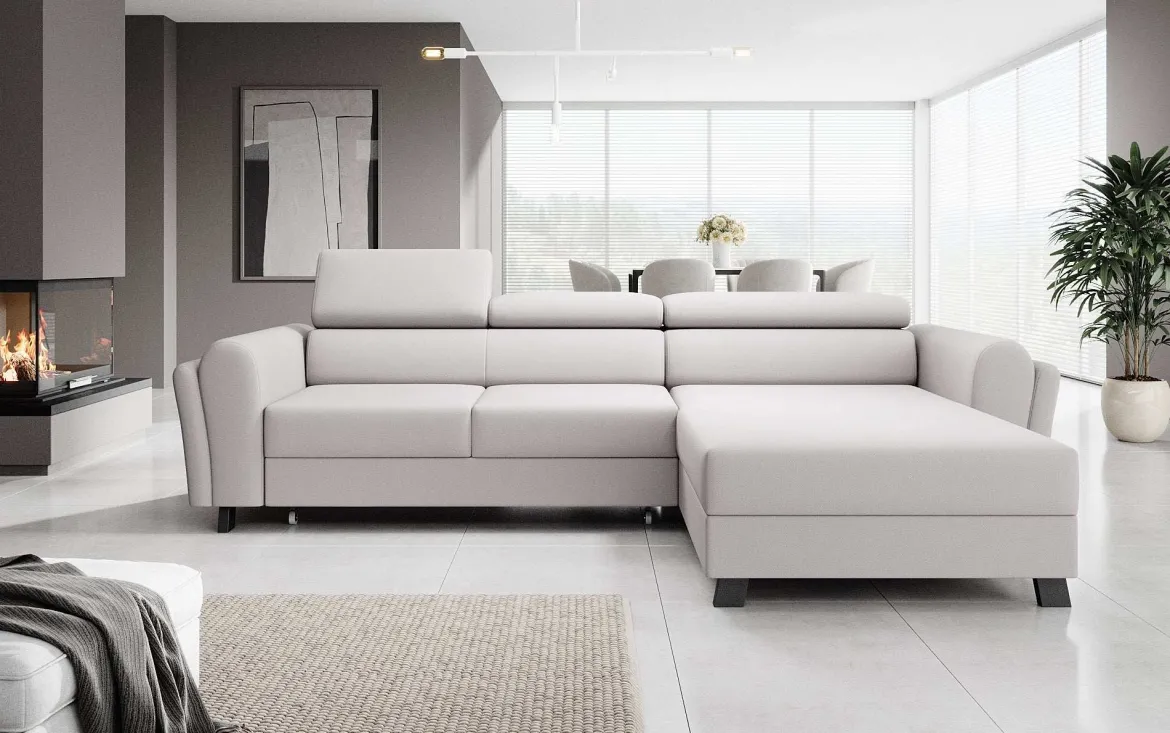 Designer Ecksofa Massimo mit Schlaf- und Klappfunktion