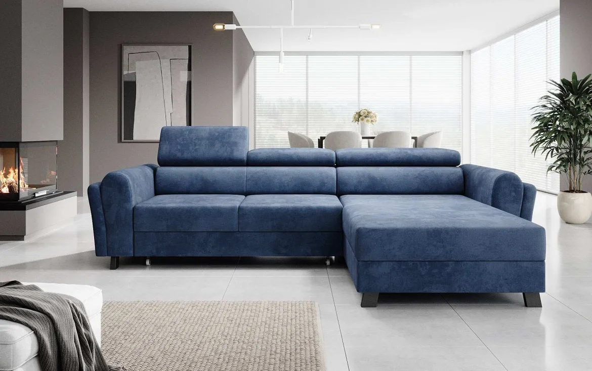 Designer Ecksofa Massimo mit Schlaf- und Klappfunktion