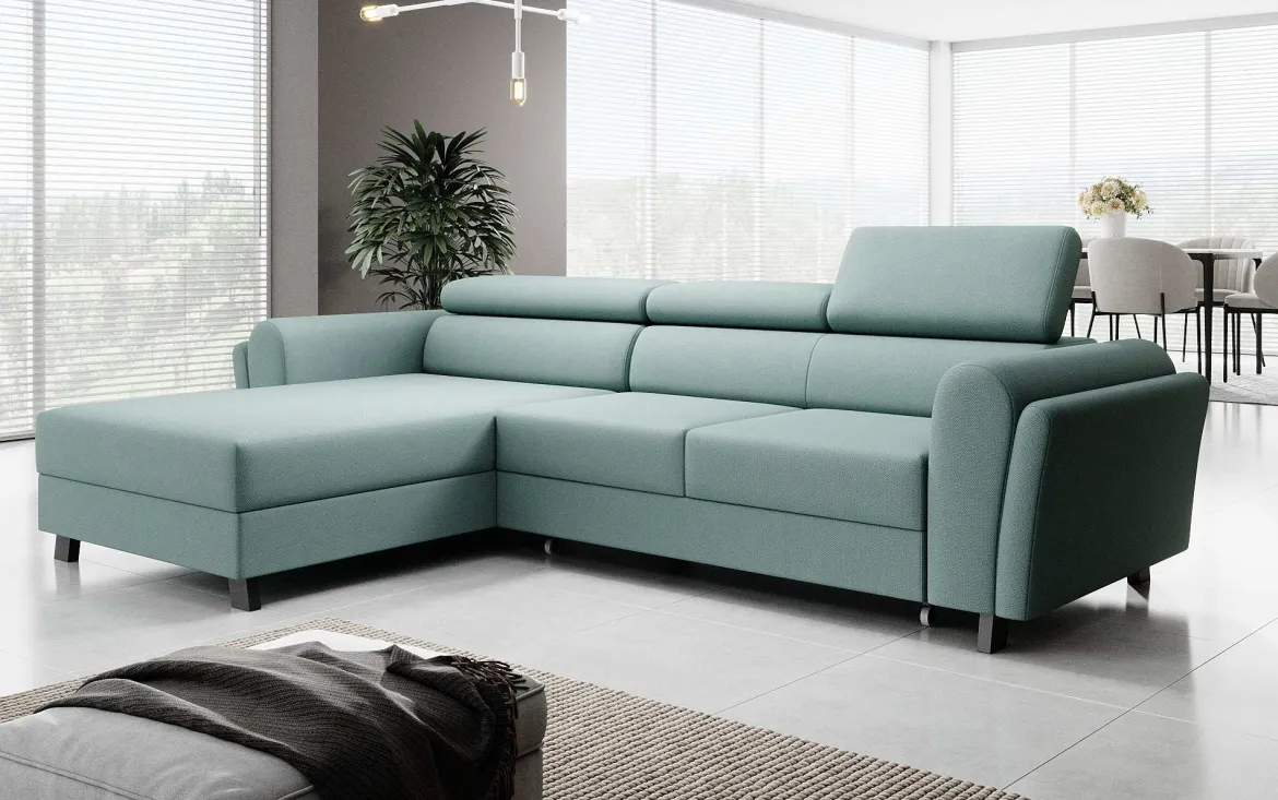 Designer Ecksofa Massimo mit Schlaf- und Klappfunktion