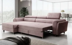 Designer Ecksofa Massimo mit Schlaf- und Klappfunktion