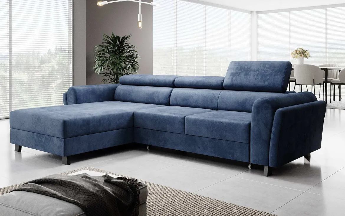 Designer Ecksofa Massimo mit Schlaf- und Klappfunktion
