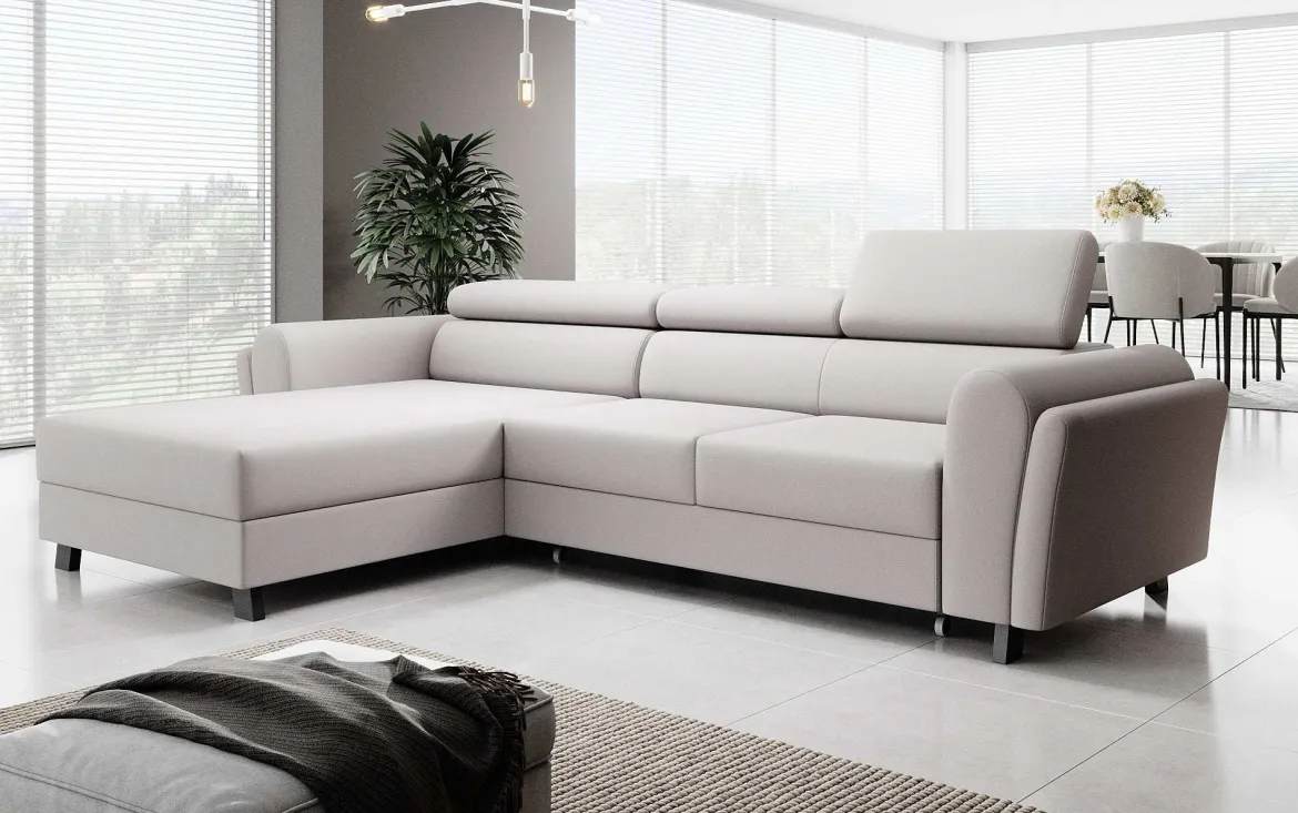 Designer Ecksofa Massimo mit Schlaf- und Klappfunktion
