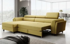 Designer Ecksofa Massimo mit Schlaf- und Klappfunktion