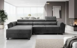 Designer Ecksofa Massimo mit Schlaf- und Klappfunktion