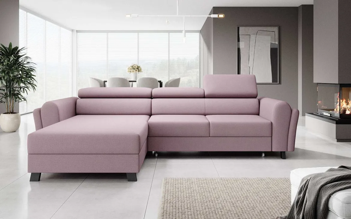 Designer Ecksofa Massimo mit Schlaf- und Klappfunktion