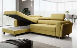 Designer Ecksofa Massimo mit Schlaf- und Klappfunktion