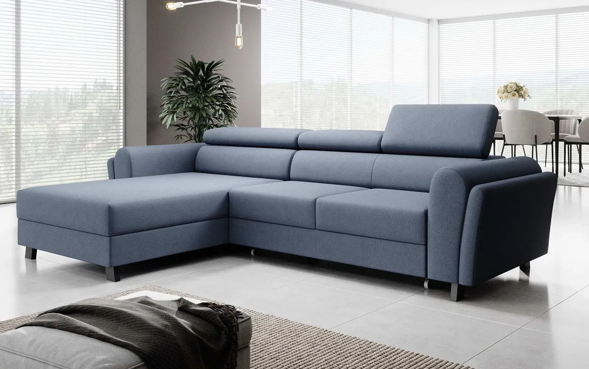 Designer Ecksofa Massimo mit Schlaf- und Klappfunktion